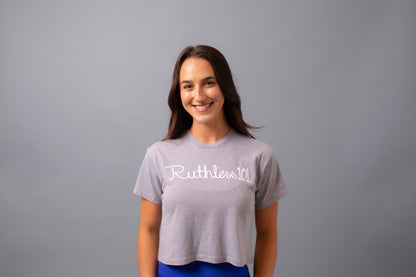 Crop Top--Heather Grey