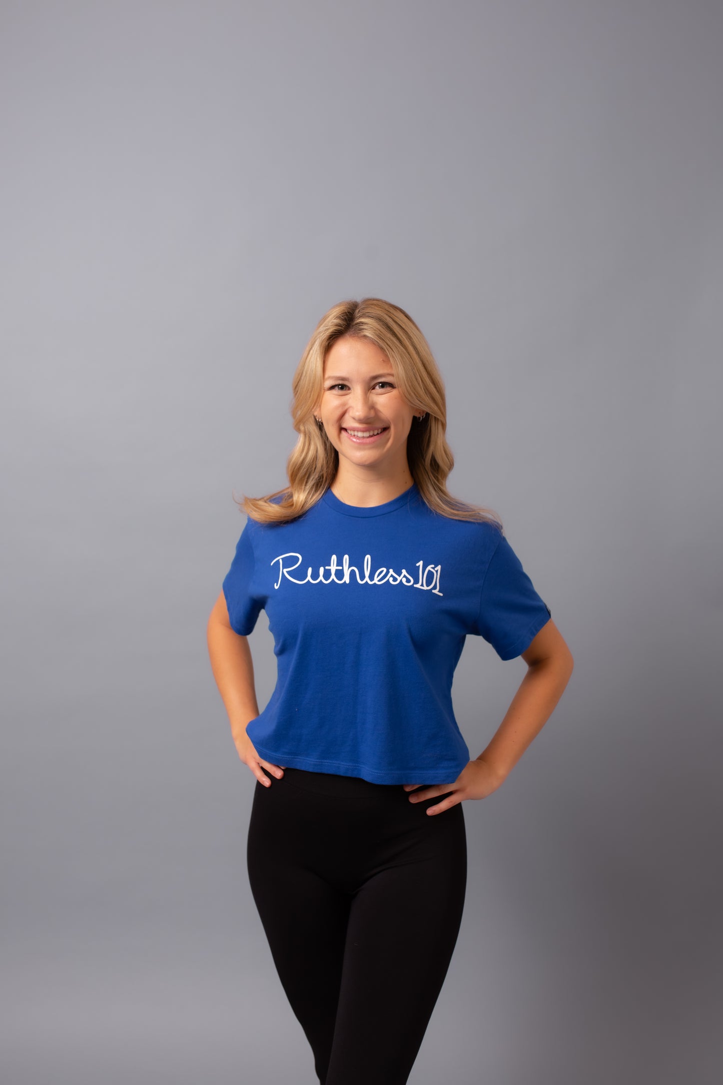 Crop Top--Blue