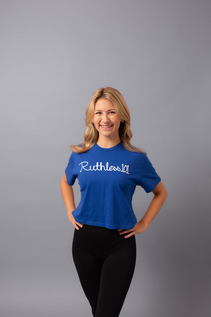 Crop Top--Blue