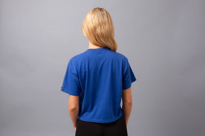 Crop Top--Blue