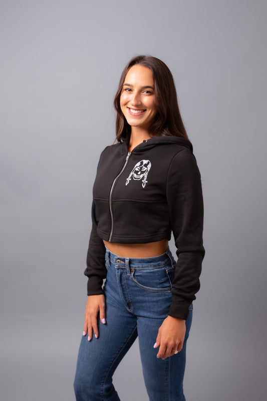 Women's Crop Hoodie Black