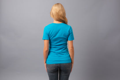 Signature V-Neck--Aqua
