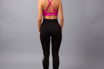 High Waisted Seamless Leggings--Black
