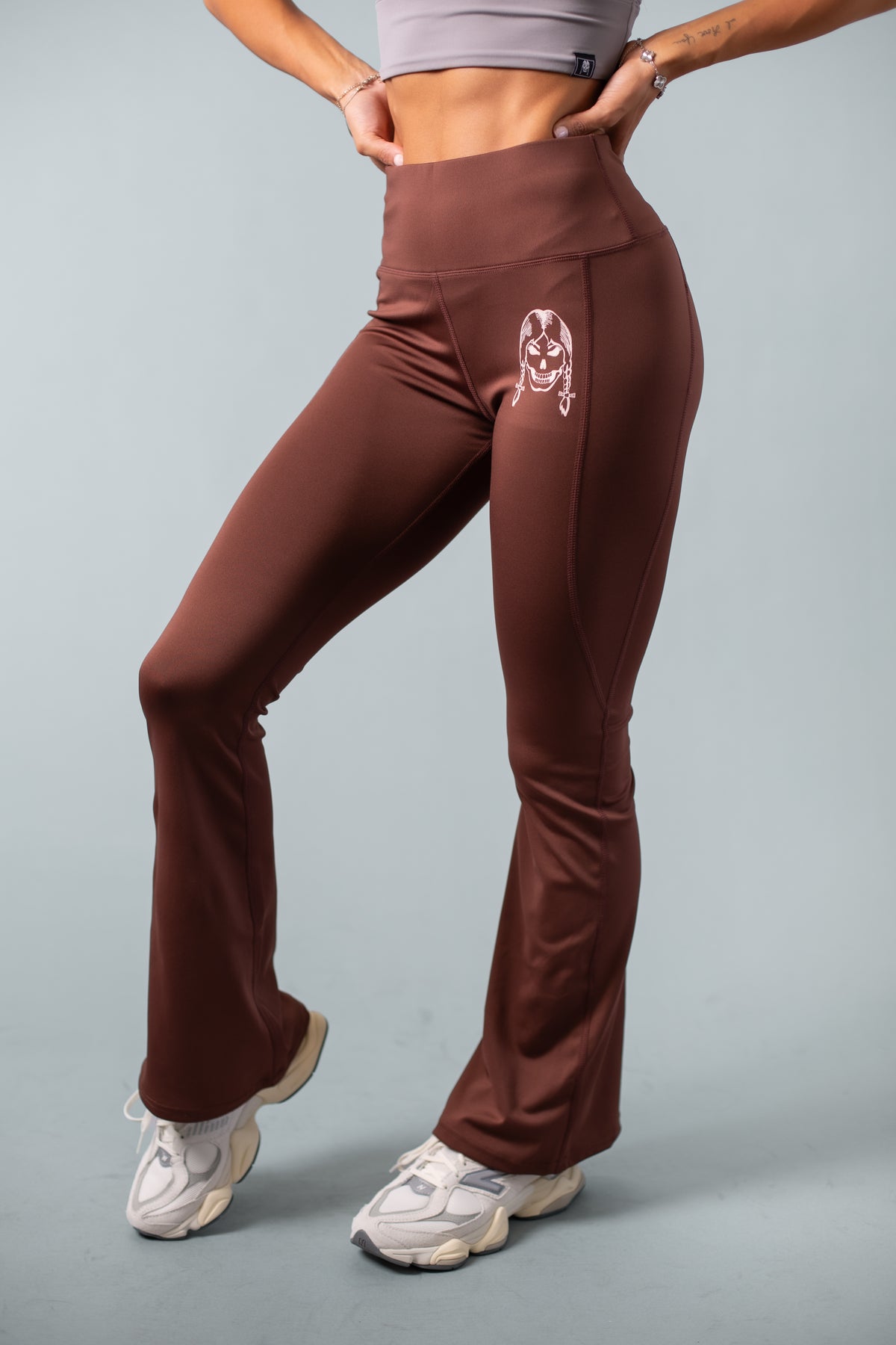 Flare Leggings--Brown