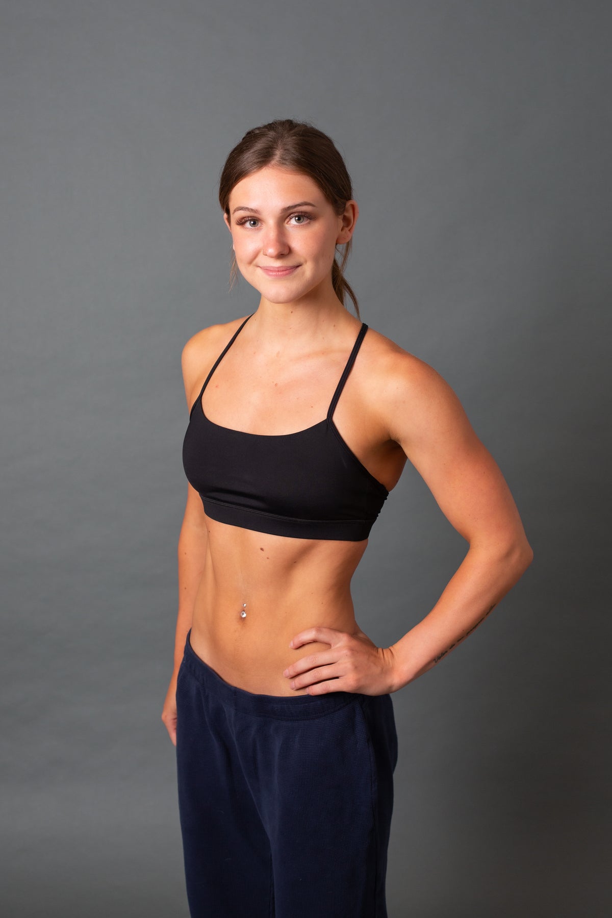 Racerback Sports Bra--Black