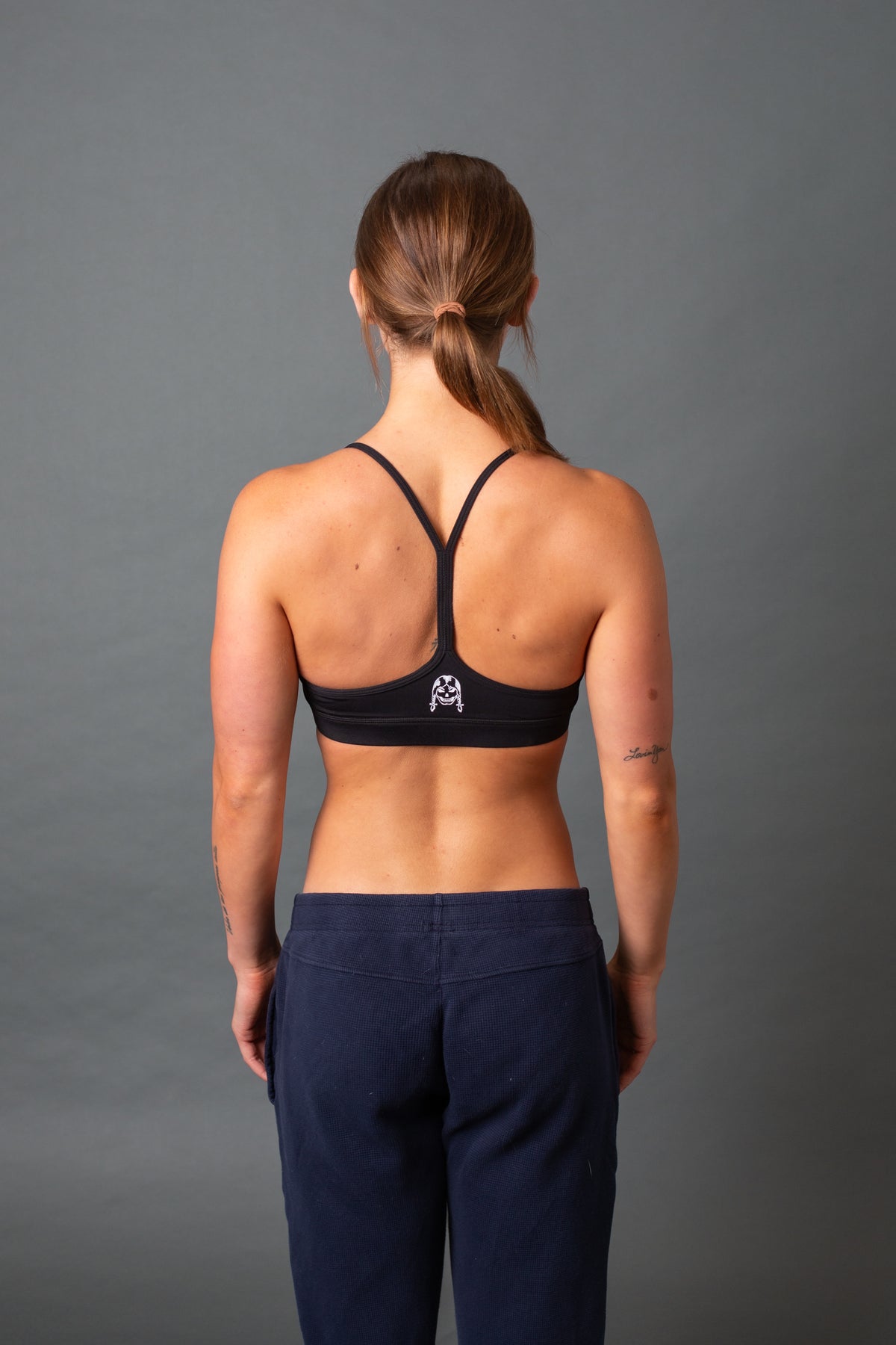 Racerback Sports Bra--Black